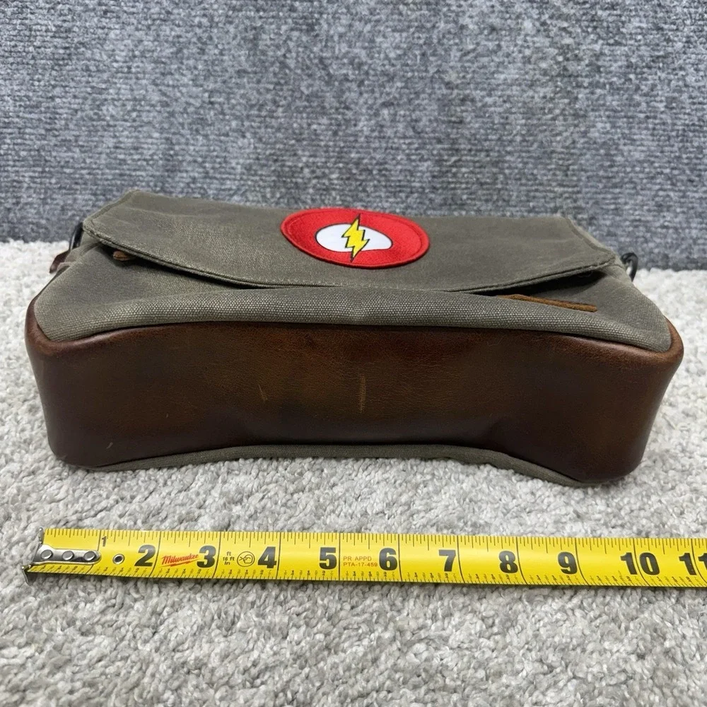 NutSac Canvas Messenger Bag distressed w/ Patch and no shoulder strap